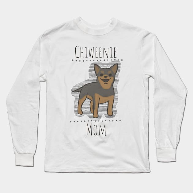 Chiweenie Mom Long Sleeve T-Shirt by BKArtwork